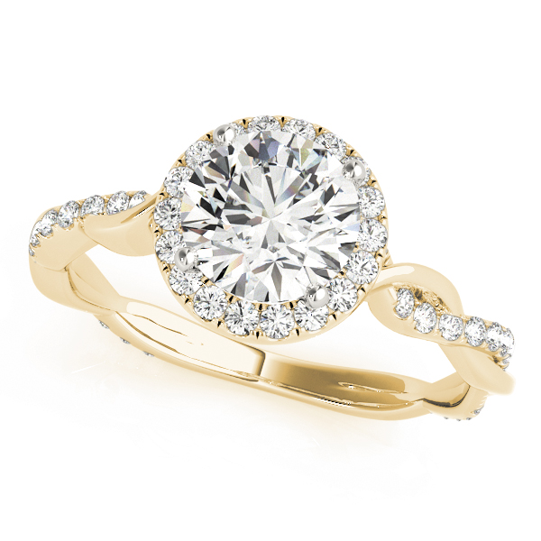 OVNT 50956-E 14kt gold Engagement Rings HALO