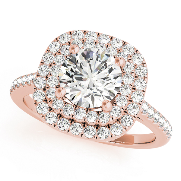 OVNT 50984-E 14kt gold Halo engagement ring
