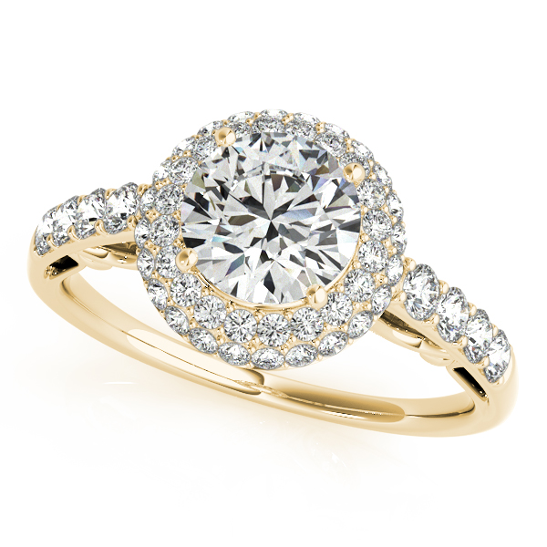 OVNT 84677 14kt gold Engagement Rings HALO