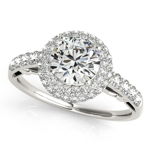 OVNT 84677 14kt gold Engagement Rings HALO