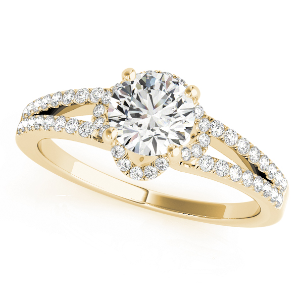 OVNT84818 14kt gold Engagement Rings HALO