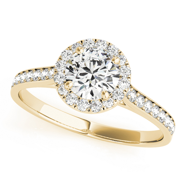 OVNT 84902 14kt gold Engagement Rings HALO