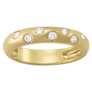 OVNT 81756-C 14kt gold WEDDING BANDS BEZEL SET